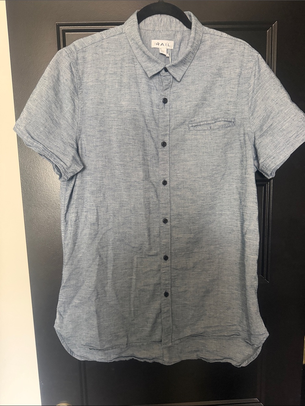 The Rail Heathered Sky Blue Short-Sleeve Button-Down Shirt